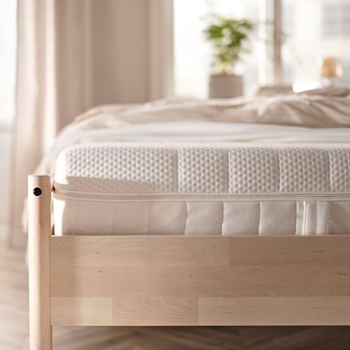 AKREHAMN, çift kişilik yatak, beyaz, 160x200 cm