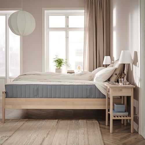 VAGSTRANDA, çift kişilik yatak, açık mavi, 180x200 cm
