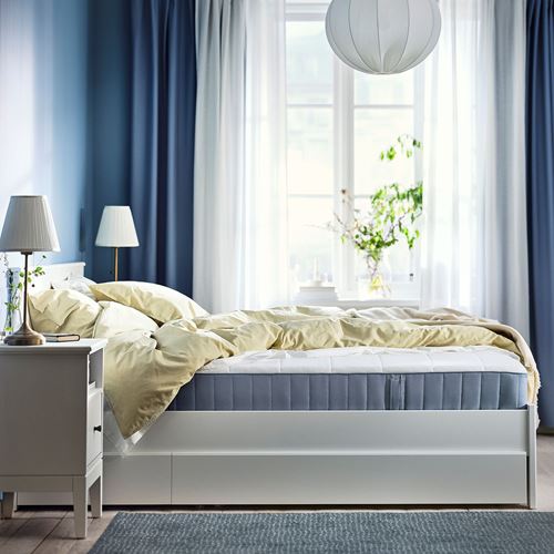 VESTERÖY, çift kişilik yatak, açık mavi, 140x200 cm