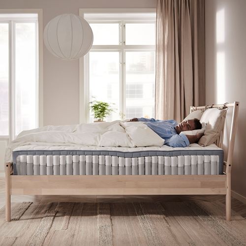 VAGSTRANDA, tek kişilik yatak, açık mavi, 90x200 cm