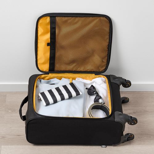 SKÖRDA, aksesuar çantası, siyah-beyaz, 20x12 cm