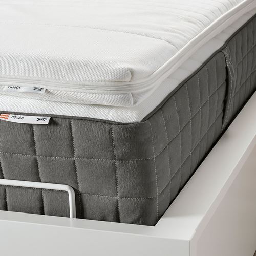 TUSSÖY, single mattress pad, white, 90x200 cm