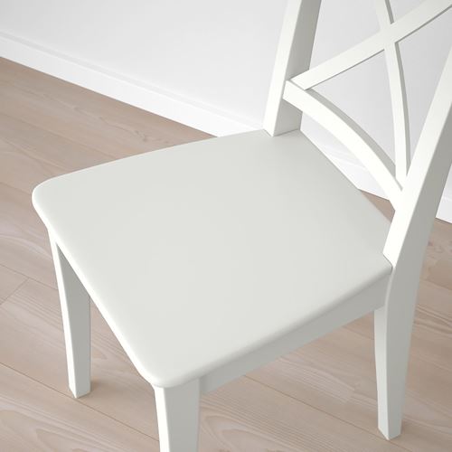 EKEDALEN/INGOLF, mutfak masası takımı, beyaz, 4 sandalyeli