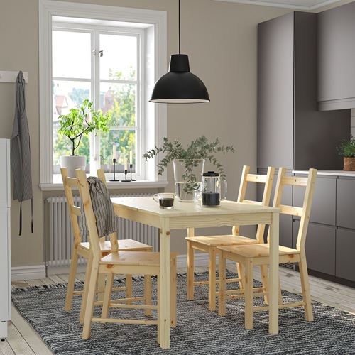 INGO/IVAR, mutfak masası takımı, çam, 4 sandalyeli