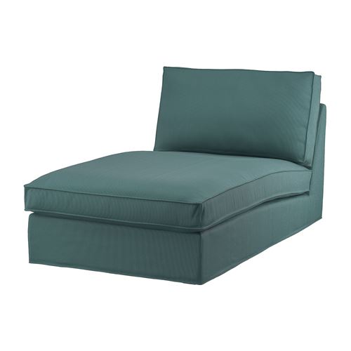 KIVIK, cover for add-on chaise longue, kelinge grey/turquoise