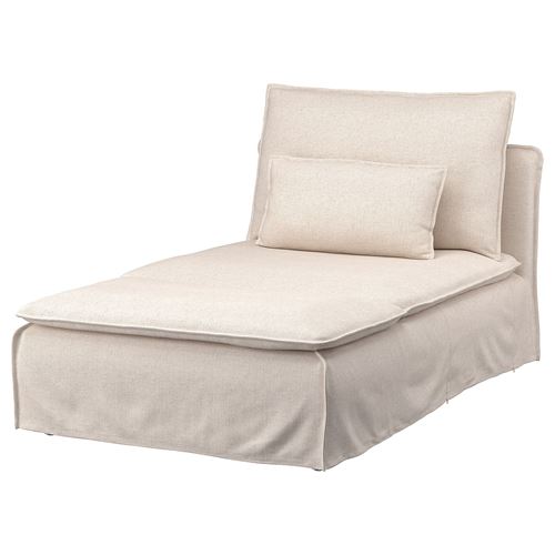 SÖDERHAMN, cover for add-on chaise longue, gransel natural