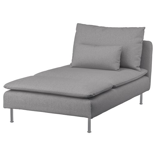 SÖDERHAMN, cover for add-on chaise longue, tonerud grey