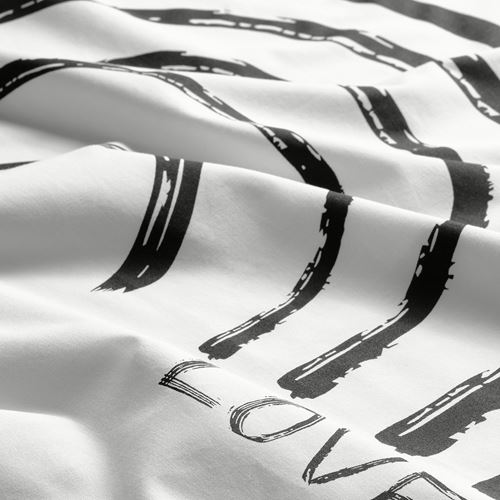 TAPETMAL, yastık kılıfı, beyaz-siyah, 50x60 cm