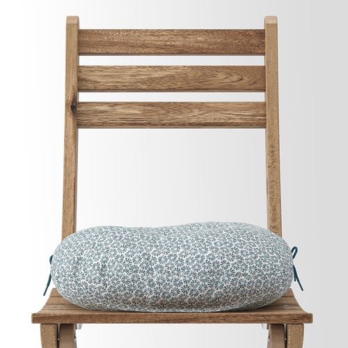 KLÖSAN, chair pad, blue, 35 cm