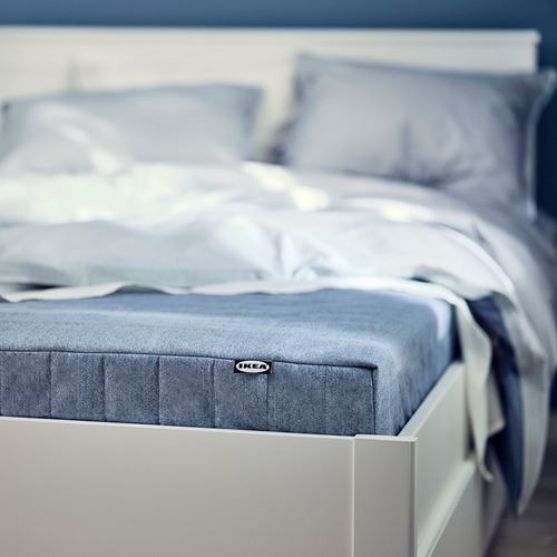 VADSÖ, tek kişilik yatak, açık mavi, 90x200 cm