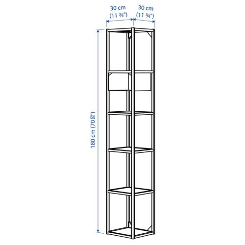 ENHET white 30x30x180 cm shelving unit | IKEA