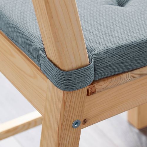 JUSTINA, sandalye minderi, gri-mavi, 42/35x40x4 cm