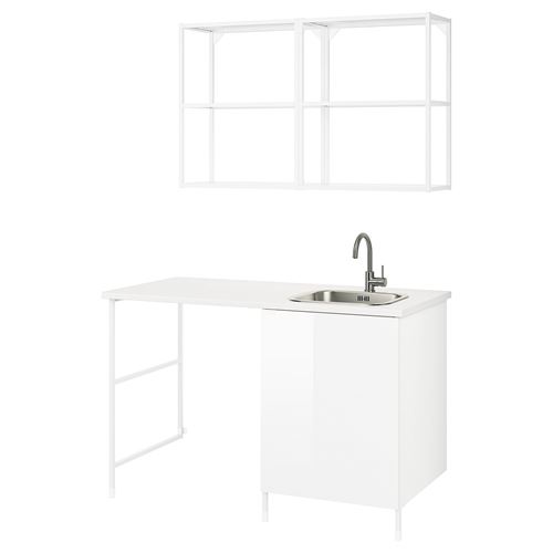 ENHET whitehigh gloss white 60x15x75 cm bathroom wall IKEA