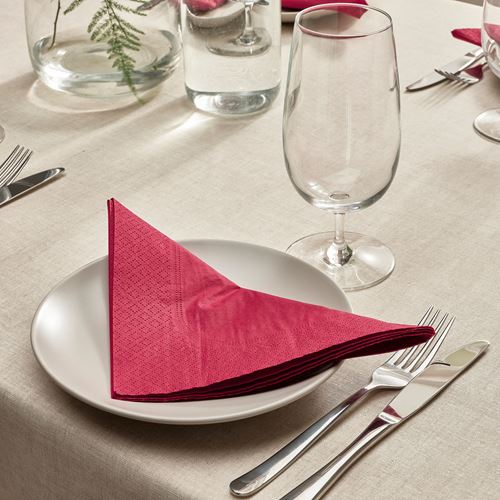 FANTASTISK, paper napkin, dark red, 40x40 cm