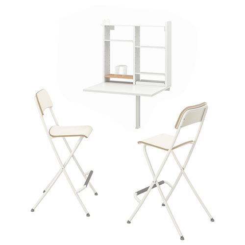 NORBERG/FRANKLIN, mutfak masası takımı, beyaz, 2 sandalyeli