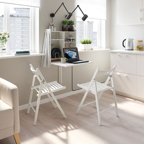 NORBERG/TERJE, mutfak masası takımı, beyaz, 2 sandalyeli