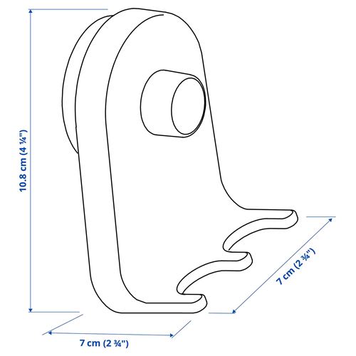 ÖBONÄS,hook with suction cup
