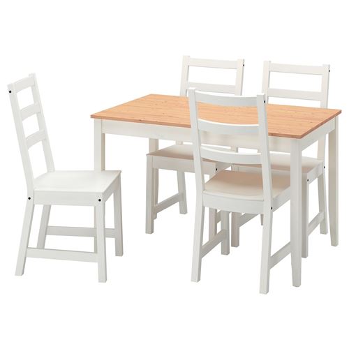  LERHAMN/NORDVIKEN mutfak masası takımı, beyaz-huş