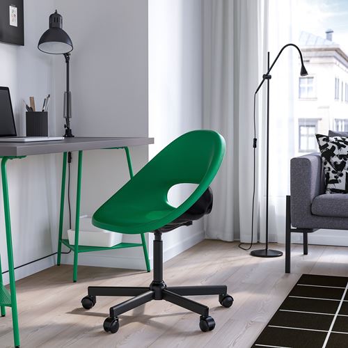 ELDBERGET/MALSKAR, çalışma sandalyesi, yeşil-siyah
