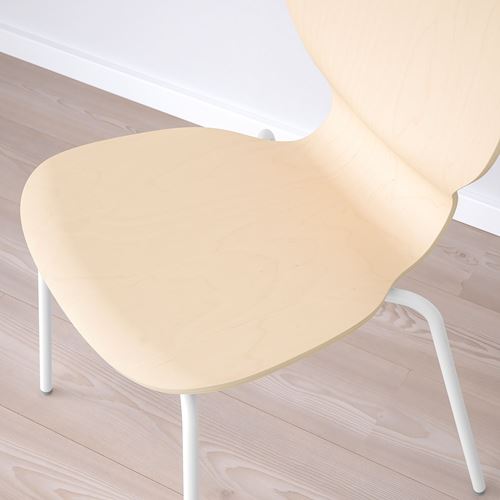 SIGTRYGG/SEFAST, sandalye, huş-beyaz