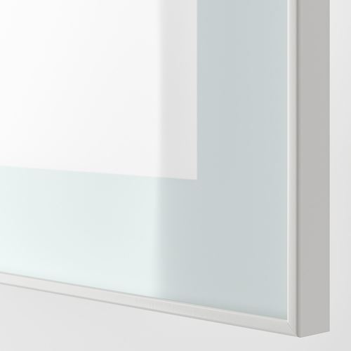 BESTA white/clear glass 60x42x38 cm shelving unit IKEA