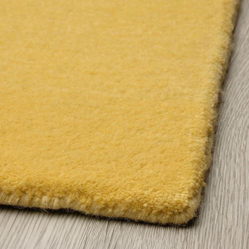 VARMBLIXT yellow 100x180 cm handwoven rug IKEA