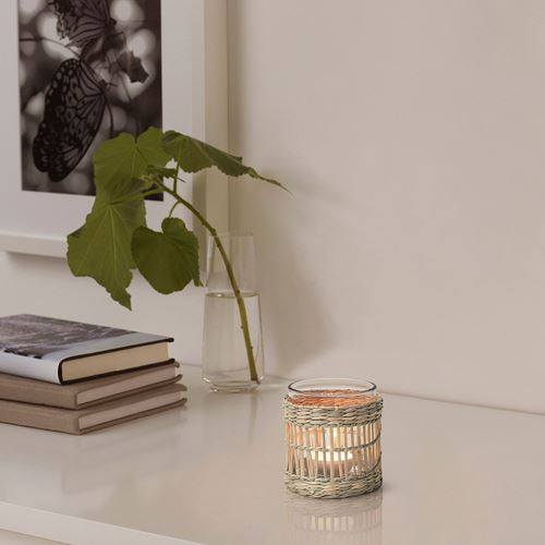 SLIPPRIG saz el yapımı tealight mumluk IKEA