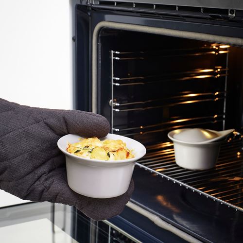 FARGKLAR matte light gray oven/serving dish | IKEA
