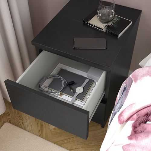 MALM blackbrown 40x55 cm bedside table IKEA