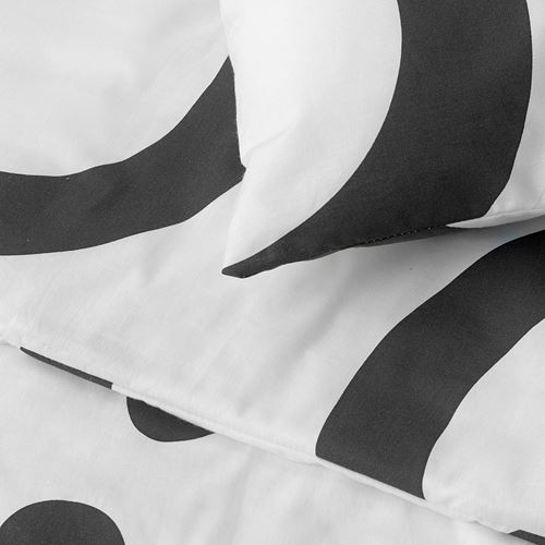 KLIPPBRÄCKA,double quilt cover and 2 pillowcases