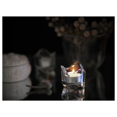 GLIMMA, unscented tealight, white, 3,8 cm
