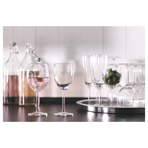 SVALKA, red wine glass, transparent glass, 30 cl