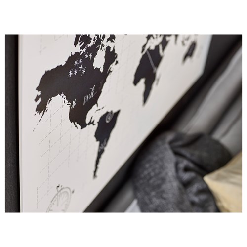 MÖLLTORP planlama tahtası dünya haritası 95x67 cm IKEA Ev Dekorasyonu