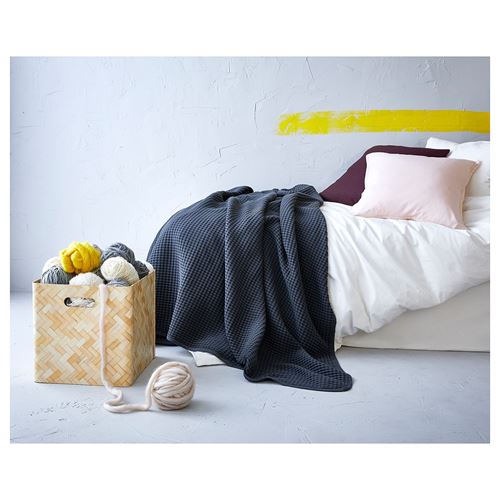 VARELD, çift kişilik yatak örtüsü, koyu gri, 230x250 cm