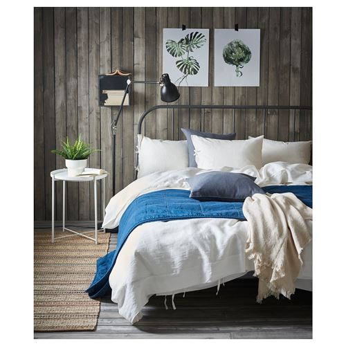 KOPARDAL/LÖNSET çift kişilik karyola gri 140x200 cm IKEA Yatak Odaları