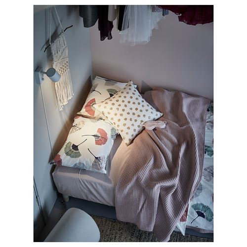 VARELD, tek kişilik yatak örtüsü, açık pembe, 150x250 cm