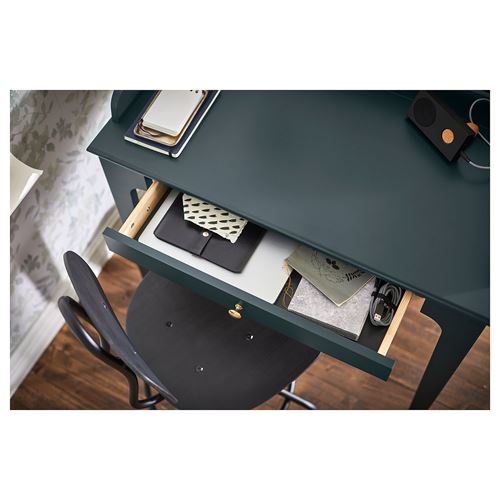 LOMMARP, çalışma masası, koyu mavi-yeşil, 90x54 cm
