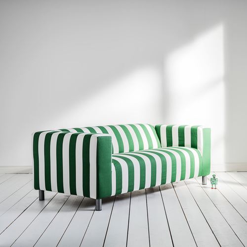 KLIPPAN, 2'li kanepe, radbyn yeşil-beyaz