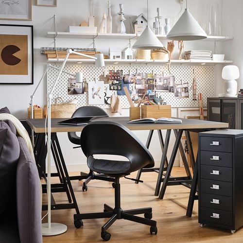 ELDBERGET/MALSKAR, office chair, black/dark grey